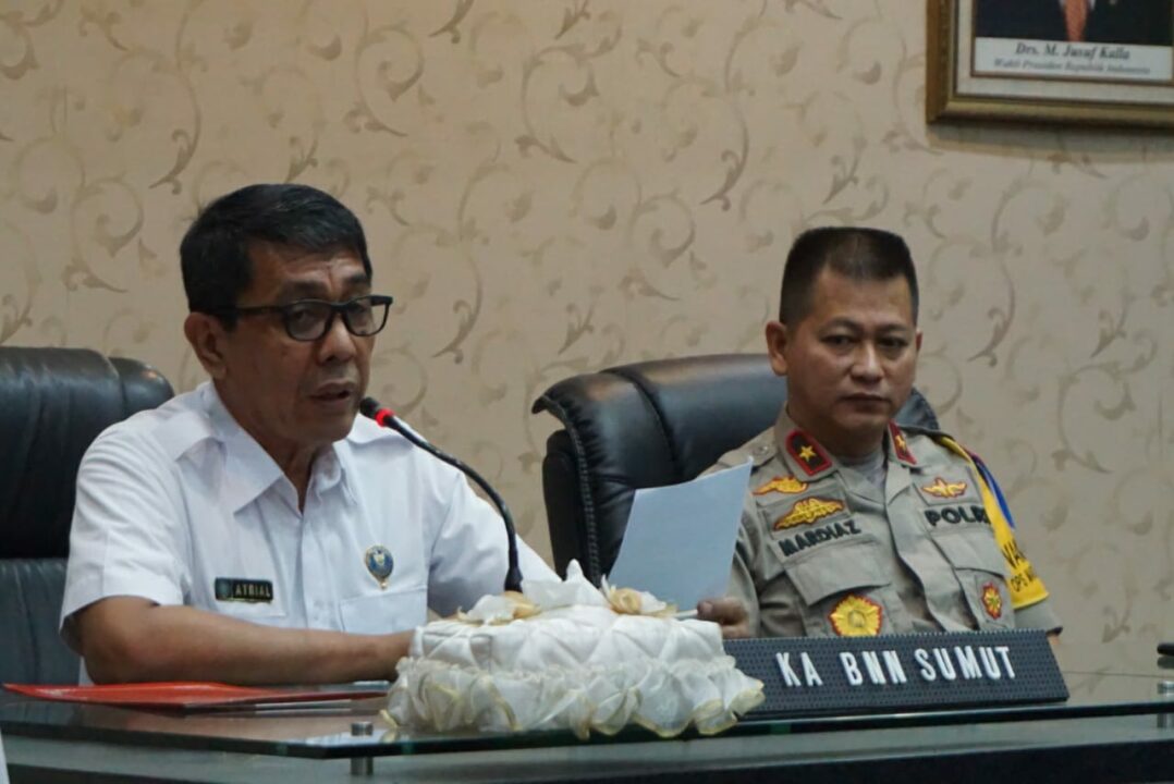 Penandatanganan MoU Tim Interdiksi Terpadu di Bandara dan Pelabuhan dalam Rangka P4GN di Wilayah Provinsi Sumatera Utara