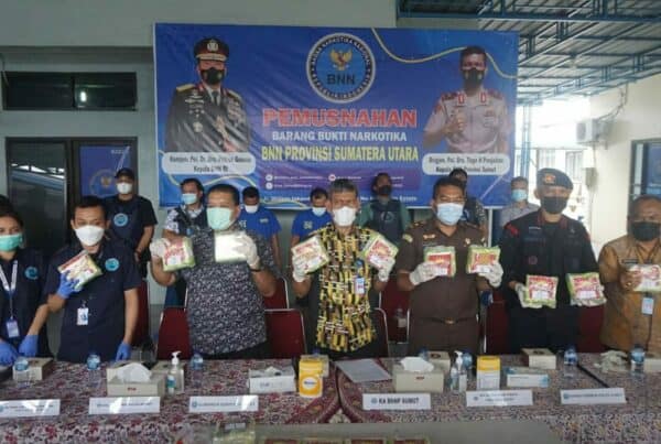 BNNP SUMUT Melaksanakan Pengungkapan dan Press Release Narkotika Jenis Sabu