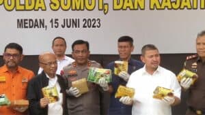 Hadiri Press Release Pemusnahan Barang Bukti Narkotika di Polda Sumatera Utara, Kepala BNNP Sumut dan DPR RI Komisi III.