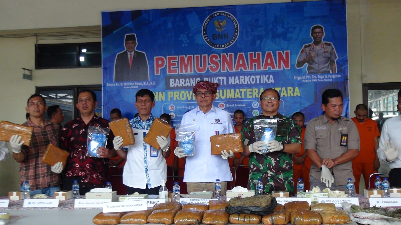 BNNP SUMUT Laksanakan Press release pemusnahan barang bukti narkotika BNNP SUMUT Laksanakan Press release pemusnahan barang bukti narkotika